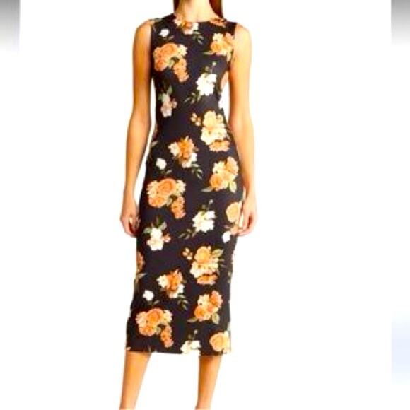 NWT $98 REVOLVE We Wore What muscle tank floral midi dress S - Picture 1 of 9
